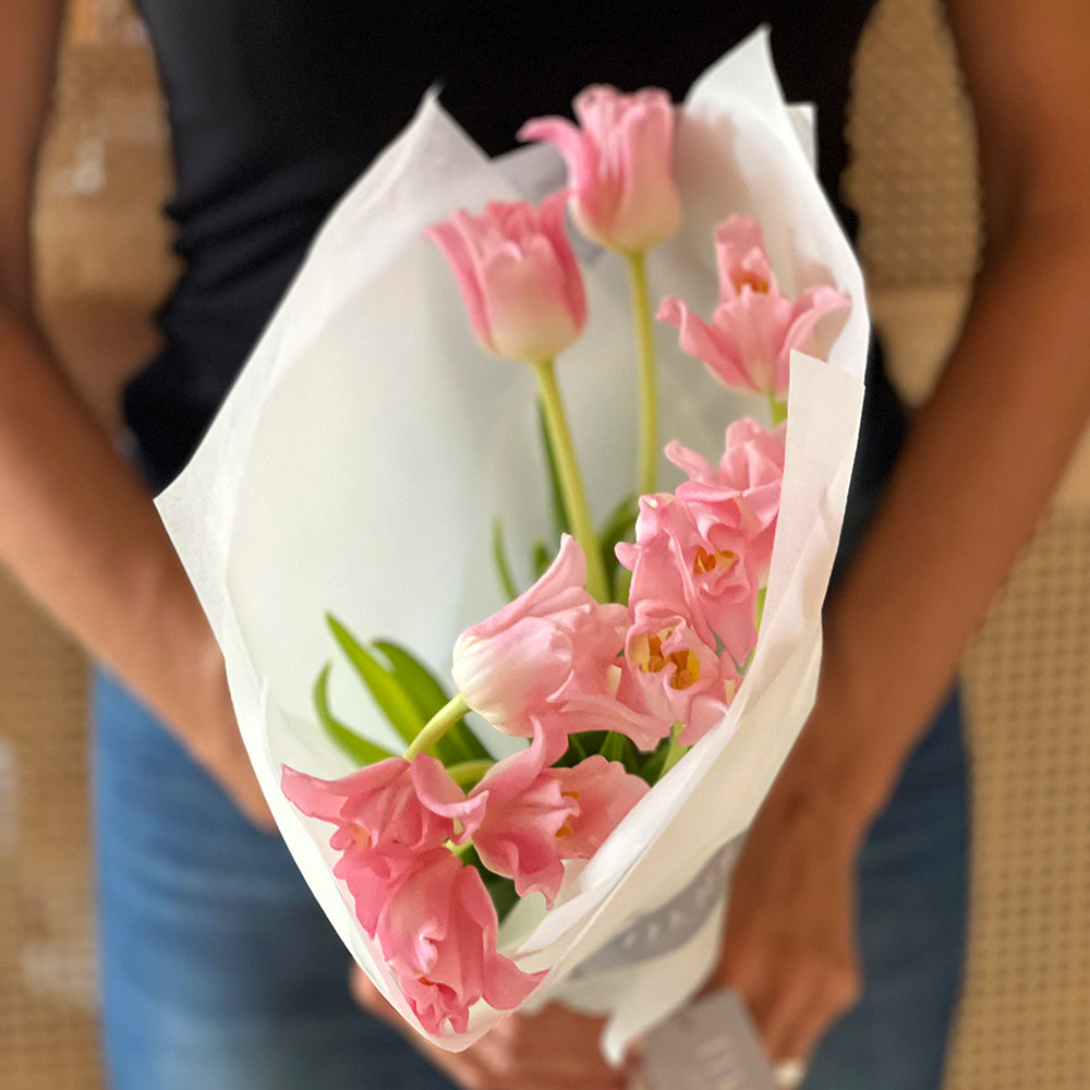 Mariée Atelier Floral Ramo de tulipanes rosados Valencia